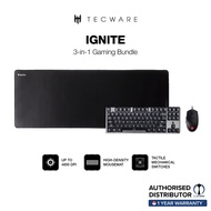 TECWARE Ignite 3 in 1 Gaming Bundle, Keyboard / Mouse / Mousemat