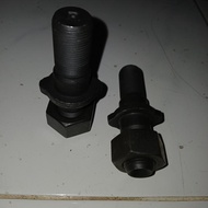 baut roda kanan ( R ) hub bolt hitam baja besar besi 20 mm dan mur kunci 32