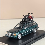 Mortal 1:64 Mercedes E-Class E300 station wagon S124 with bicycle simulation alloy car model