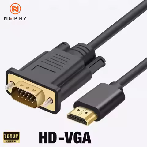 HDMI Input To VGA Output Converter Gold plated Plug Adapter Cable 1080P For PC Laptop PS4 PS5 Xbox S