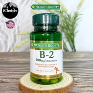 Natures Bounty_Vitamin B-2 Riboflavin 100 mg 100 Coated Tablets วิตามินบี 2
