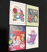 日本絕版迪士尼愛麗絲夢遊仙境鏡面紀念卡收藏卡Postcard明信片。史迪仔 Tinker Bell小仙子小叮噹愛麗絲夢遊仙境集卡社phantom明信片postcard。紀念卡公主disneystore