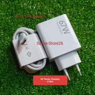 Charger ORI Xiomi 67W Bawan hp Note 11 Pro/Mi 11T Mi Thurbo Charger 67Wat 100% ORI