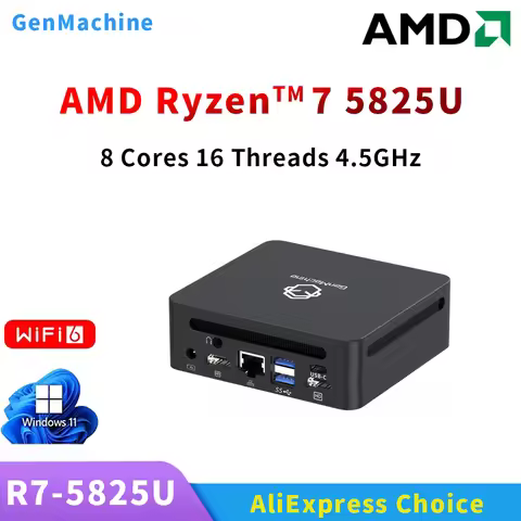 GenMachine AMD Ryzen™ 7 5825U Windows 11 MINI PC 8 Core 16 Thread 2.0GHz Up to 4.5GHz TDP 15W DDR4 S