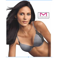 Natural BOOST DEMI BRA Gray LACE BLACK SIZE 44DD/44E (DD100/E100) - FULL CUP BRA, Flexible Foam