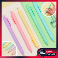 Gratis Ongkir - Pena Cetekan Macaroon / Alat Tulis Sekolah Kantor / Pena Warna Warni Bolpoint Polos 