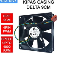 Delta Fan 9cm 90mm 4000rpm 4pin PWM Fan Case PC Computer Casing DC