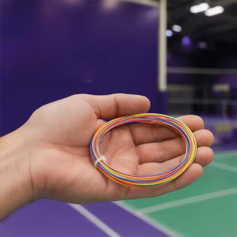 22-32lbs Badminton Racket String Nylon Multi-Color Badminton Equipment String Rainbow Durable Materi