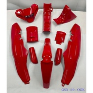 MSEKI SUZUKI GSX110 BODY COVER SET RED MERAH CILI OOK