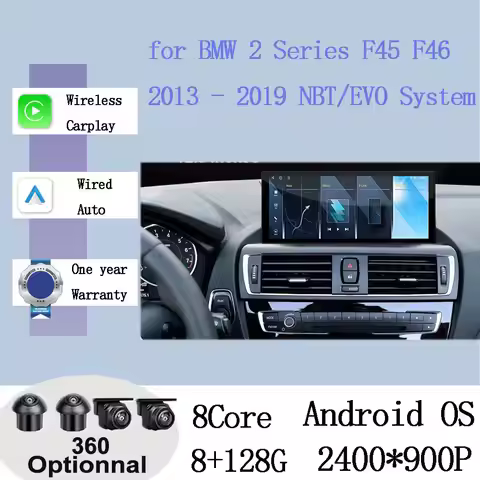 For BMW 2 Series F45 F46 2014 2015 - 2018 NBT/EVO System Android 15 Car Radio MultimediaAuto Carplay