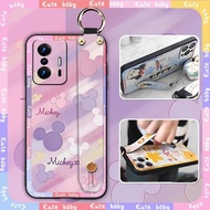 Dirt-resistant protective Phone Case For Xiaomi 11T/11T Pro Phone Holder Shockproof Anti-dust Lanyard Cute Cartoon ring