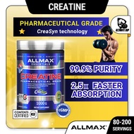 Allmax Creatine Monohydrate, 99.9% Pure Micronized Creatine Powder, Pharmaceutical Grade, unflavored