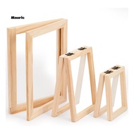 3 Pieces Paper Making Wooden Paper Making Mould Papermaking Screen Kit 3 Size Frame for DIY  (A7, A6