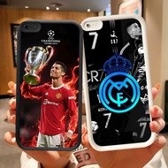 DK-85 FC Ronaldo inverted HOOK Silicone Casing black and white for OPPO Realme Narzo Narzo50iPrime A