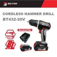 BEITER 20V 2AH BRUSHLESS MOTOR IMPACT DRIVER DRILL BT432-20V
