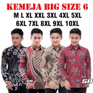 KEMEJA Bigsize 6 Shirt - Jumbo Long Sleeve Batik Shirt - Uk. M L XL XXL 3XL 4XL 5XL 6XL 7XL 8XL 9XL 