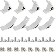 4Pcs 45deg, 4Pcs 135deg 4040 Angle Bracket 40 Series Aluminum Extrusion 45 Degree Joint Connector Br