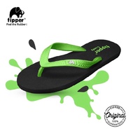Fipper COMFY BLACK/GREEN APPLE - Men's Slippers