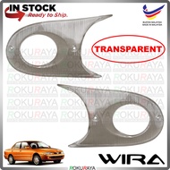Proton Wira Silver Transparent See Through Jernih Spot Light Spotlight Fog Lamp Cover Original Bumpe