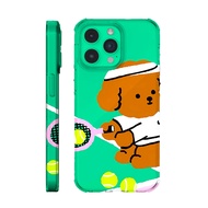Dog Motif Hardcase Playing Tennis Iphone 15 Plus Iphone 15 Iphone 7/8 Iphone XS max Iphone 14 Case H