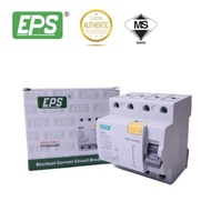 EPS 100A 4 POLE 300mA,  63A 4 POLE 300mA/100mA , 40A 4 POLE 300mA/100mA RCCB (SIRIM Approve)
