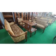 SOFA SERBIA 3+2+1+1+MEJA KAYU JATI ORIGINAL
