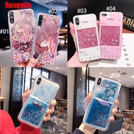 For Samsung Galaxy Note 9 Note 8 Note 5 J4 Core Plus case Quicksand Unicorn Liquid Flower Bling Soft Cover