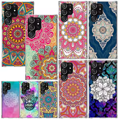 Totem Mandala Colorful Flower Phone Case For Samsung Galaxy Note 20 Ultra 10 Plus 9 8 M11 M12 M21 M3