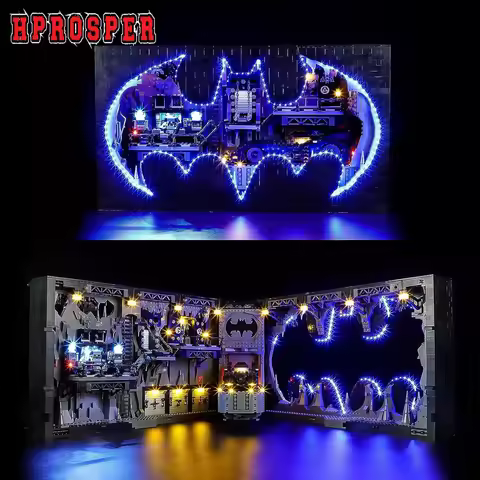 Hprosper 5V LED Lights For 76252 Batcave Shadow Box Decorative Lamp With Battery Box (Not Include Le