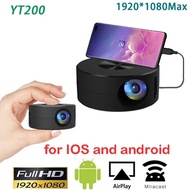 Portable Mini Projector LCD Full HD 1080P Build-in Speaker YT200
