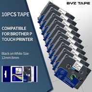 10 Pack TZe231 Label Tape Compatible for Brother Tape 12mm Laminated White Tz231 Tz-231 TZe231 Tz Ta