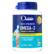 【mobileaid-HLT】【Ocean Health】High Strength Omega-3 Vitamin D3-Enriched (60s)