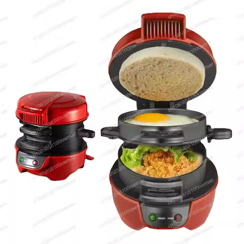 110V Hamburger Maker Sandwich Maker 3 in 1 Breakfast Maker Omelette Toaster