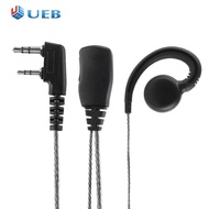 1.2m Earbud Earpiece 180 Swivel 2 Pin Ear Hook Earphone Earpiece with Mic PTT for 2 Way Radio Walkie