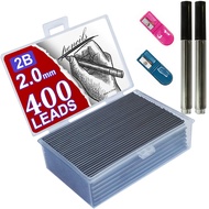 400Pcs/box 2.0mm 2B Mechanical Pencil Refill Mechanical Pencil Leads 2B Pencil Automatic Pencil Core