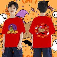 100CM-5XL Capybara&Halloween Children's T-shirt Soft Cotton 8-Color Halloween Children's Short Sleev