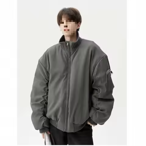 Men's Flight Jacket Autumn Winter American High Street Cleanfit Silhouette Coach Short Baseball Styl