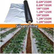 Silvershine 300m 500m 150m 250m Roll Plastik Tanaman Penutup Tanah Kebun Kawalan Rumput  plastic per