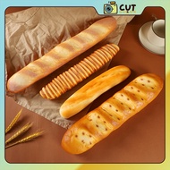 Fake Baguette Model - Long Bread with Red Bean Filling Made of Soft Elastic Pu for Decoration & Vide