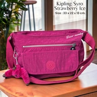 KIPLING SHOP ของแท้เบลเยี่ยม กระเป๋าสะพาย Kipling Syro Strawberry Ice