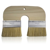 Pure Pig Hair Double-Headed 13cm Art Paint Brush Solid Wood Handle Double-Headed 4-Inch Bristle Brus