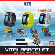 BANDAI Vital Bracelet Digimon Digivice Digital Monster / Dim Cards English Settings