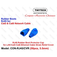RJ45 Rubber Boot Protector Cap for LAN Cat5 Cat6 Ethernet Cable Strain Relief Cover