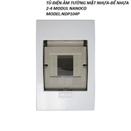 [HCM]TỦ ĐIỆN ÂM TƯỜNG 2-4 ĐƯỜNG NANOCO MODEL NDP104P