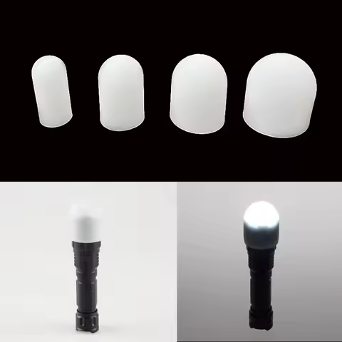TW 1pc new Silicone Elastic Flashlight Diffuser Lampshade Lamp Shade Flashlight Cover Φ28*Φ25*45/Φ35