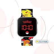 英國直送🇬🇧 - 比卡超電子手錶Pokemon Kids Digital Printed Black Silicone Strap Watch