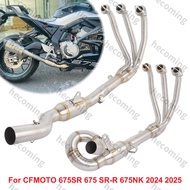 Full Exhaust System Front Pipe Slip On For CF-Moto 675SR-R 675NK 675SS 2024 2025 Muffler Header Link