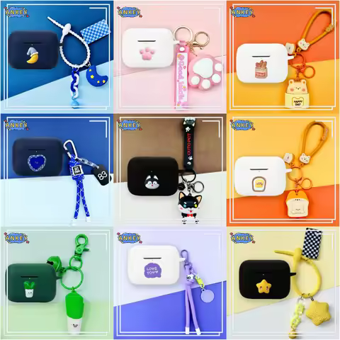 for Marshall MOTIF II ANC Silicone Case Cute Pig Earbuds Soft Protective Headphone Cover Headset Ski