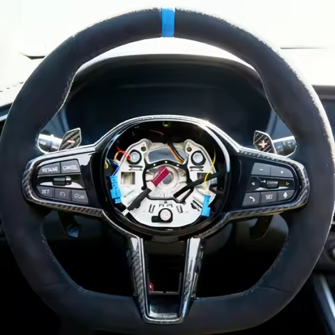 Customized Carbon Fiber Leather Steering Wheel X5 G05 G20 G22 G30 M2 M3 G80 M4 G82 G42 M5 F90 F80 F8