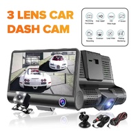 4 IN 1 Dashcam Triple Lens 3 Camera 1080P Front Cam + Inner Cam + Rear Cam (4")